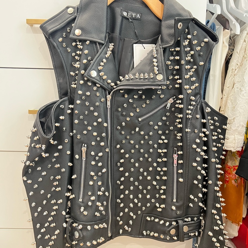 Black Studded Women's Jacket